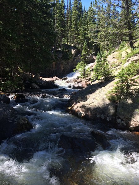 Beautiful waterfalls all along the hike up to Lost lake