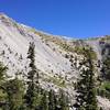 Looking toward the summit and ridge.