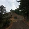 Faint trail (Southridget) leaving the 770 Rd. towards McCulloch peak.