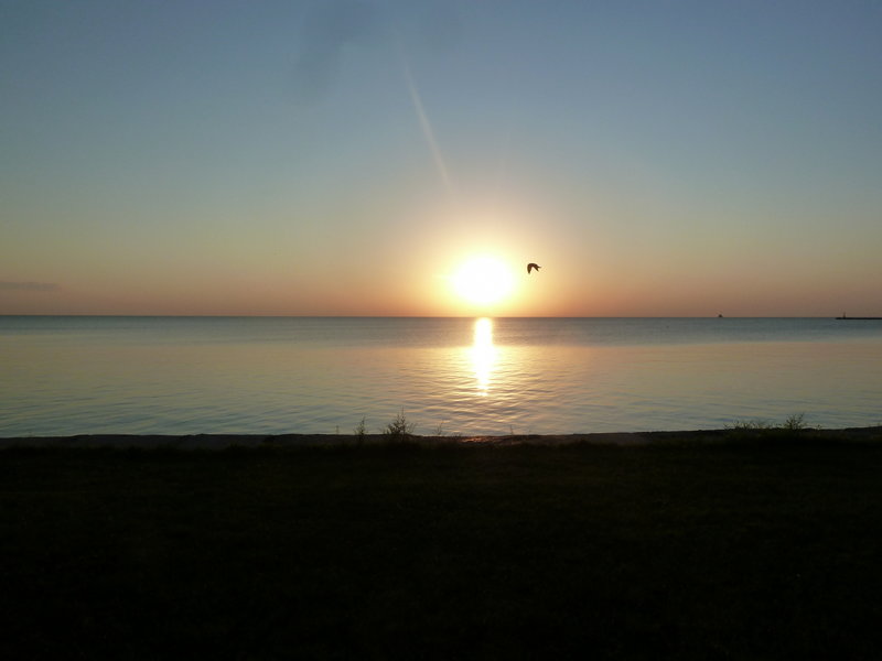 Sunrise at Foster Beach.