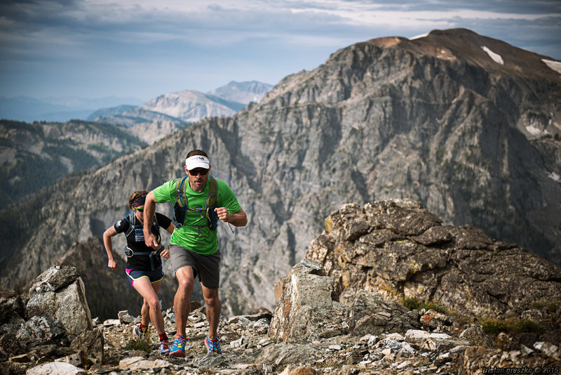 Running the trail up to Static Peak Divide