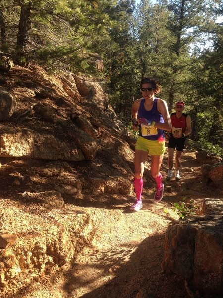 This is starting to hurt!  Key to pace yourself at this stage of the race. Photo by Nancy Hobbs