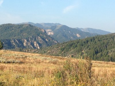 A view of the hills and cliffs that surround the area