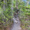 Working the way above Colchuck Lake.