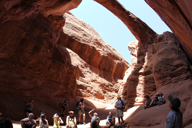 Fiery Furnace: Surprise Arch under us