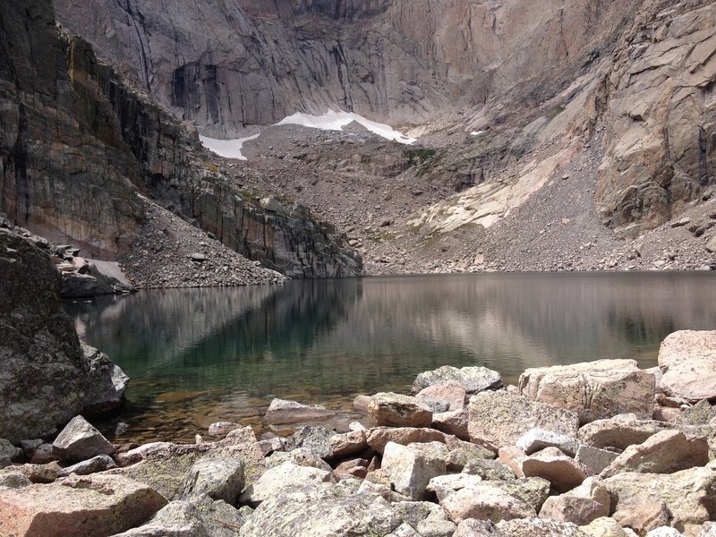 Reflection of Long's Peak in Chasm Lake