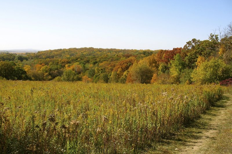 Looking west, northwest with Blue Mound State Park in the distance.