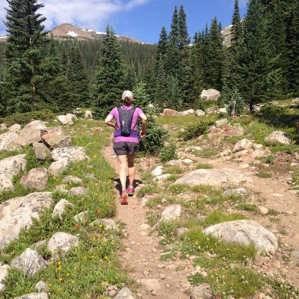 Running the steeper portions of Timberline Lake Trail