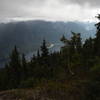 Views open up at around 1400m looking south into Buttle Lake and the southeastern Strathcona peaks.