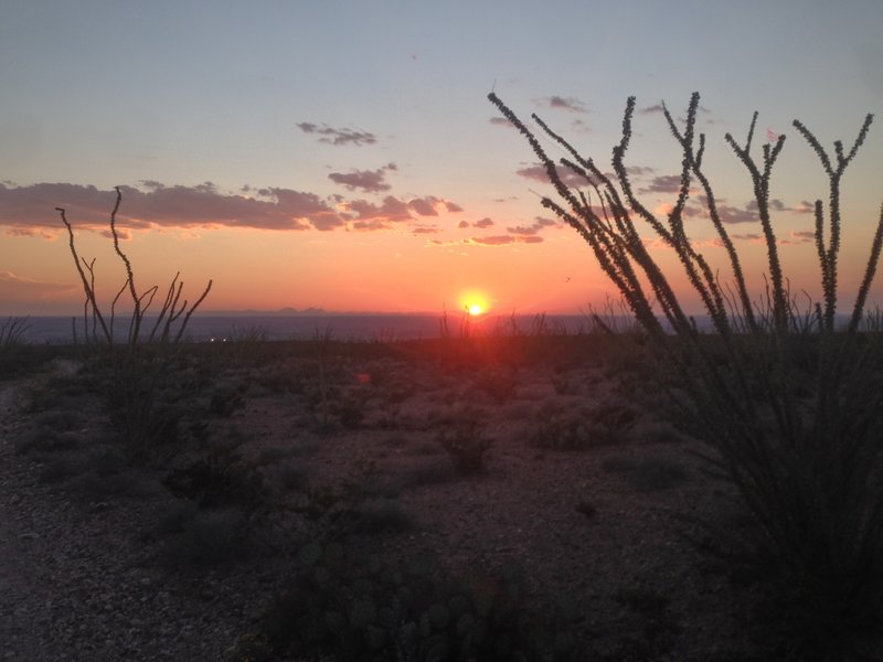 A high desert sunset along Worm.