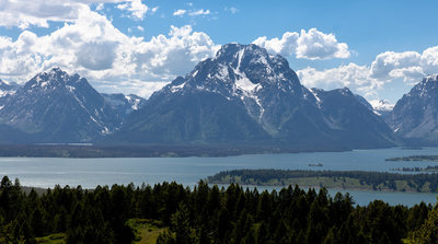 Mount Moran and Lake Jackson