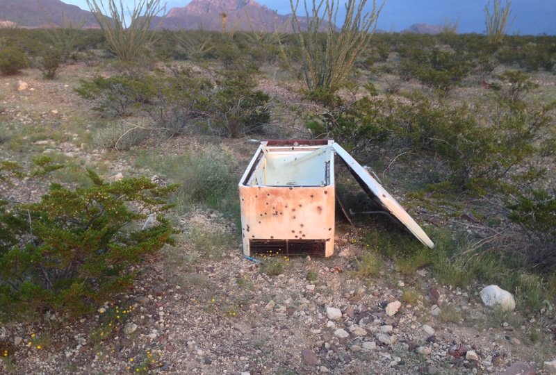 Someone went through a lot of hassle to drag this fridge all the way out here. Think they know a trail is named after it?