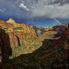 Zion Canyon Overlook with Rainbow