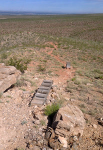 Jumps for cyclists, or really fast runners, brave enough to descend the La Espina Suicide Drop.