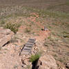 Jumps for cyclists, or really fast runners, brave enough to descend the La Espina Suicide Drop.