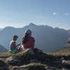 Awesome spot for a break. Shortly after sunrise on Buckskin Pass. Photo: Michelle Smith