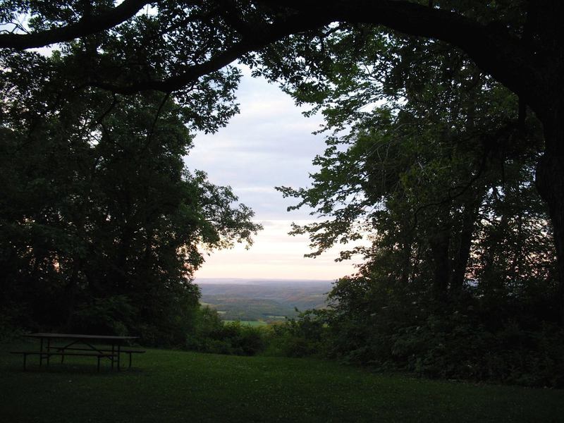 Looking north toward the Wisconsin River Valley from atop Blue Mound.