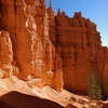 Orange pinnacles in mid-morning light