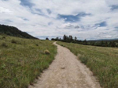 A gradual incline with open views.
