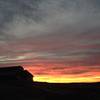 Sunrise over Shelby Farms visitor center in late December.