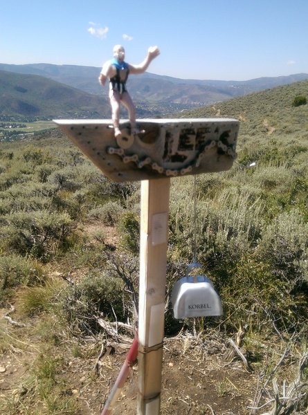 The start of Lee's Way Down (downhill mountain biking only trail).