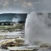 Clepsydra Geyser Basin in eruption, Lower Geyser Basin