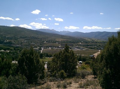 Looking south over the town of Edwards.