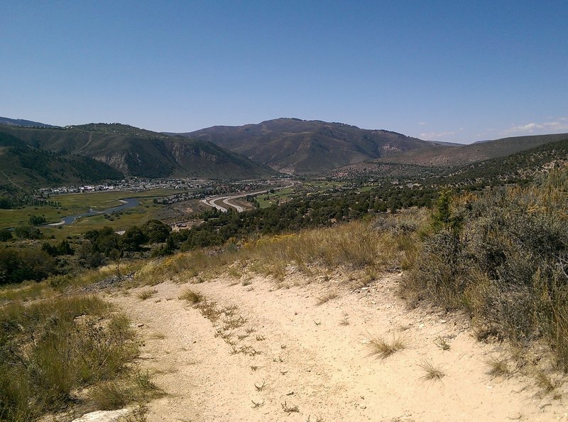 Looking south along a more mellow section of the Power Road.