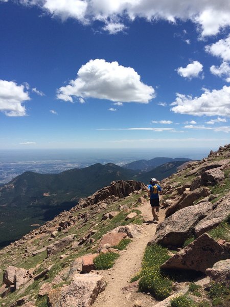 You work hard below tree line but the views up here pay off.