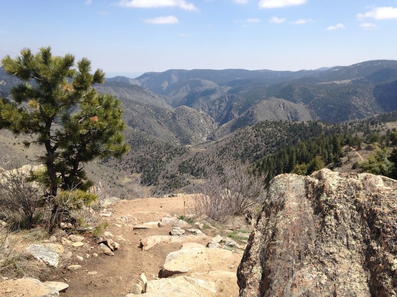 View of Clear Creek Canyon from a highpoint on the trail