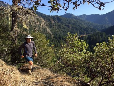 Coming up to the viewpoint on Devils Backbone Trail