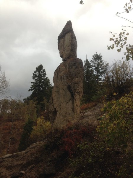 The rock thumb on the Eastern Fork of Card Canyon.