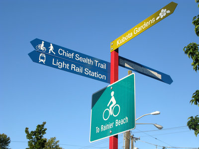 Rainier Beach wayfinding signs