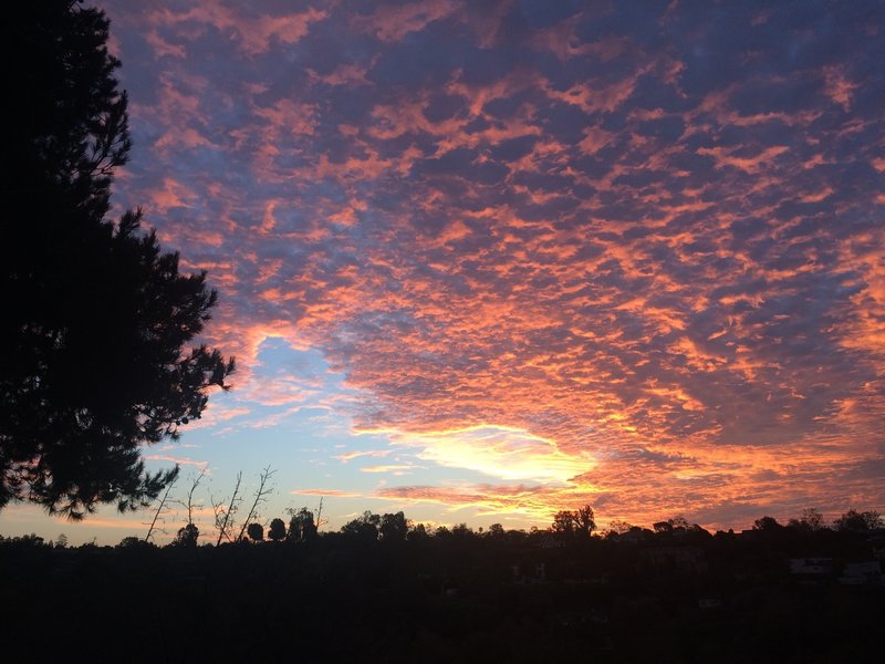 Sunset at the Will Rogers trailhead