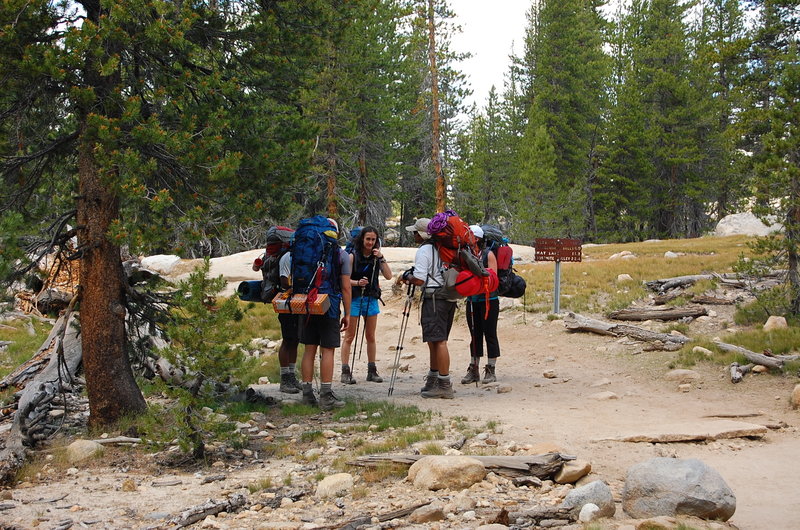 A 'meeting of the minds' at the intersection of the Young Lakes Trail.