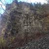 A view of one of the crags in the bottom part of the Leatham Hollow Trail