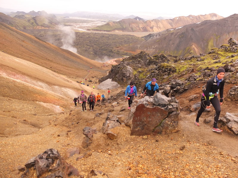 The climb up to Hrafntinnusker.