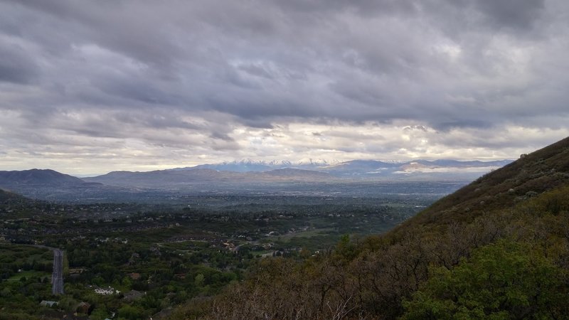 Looking SW over the Salt Lake Valley from Lower Bell Canyon Reservoir