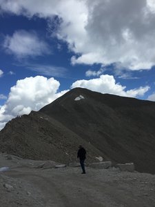The summit of Antero via a connecting ridge from Pt. 13,800. This is the only singletrack of the entire route.