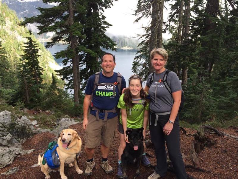 Our family heads for a hike to Snow Lake.