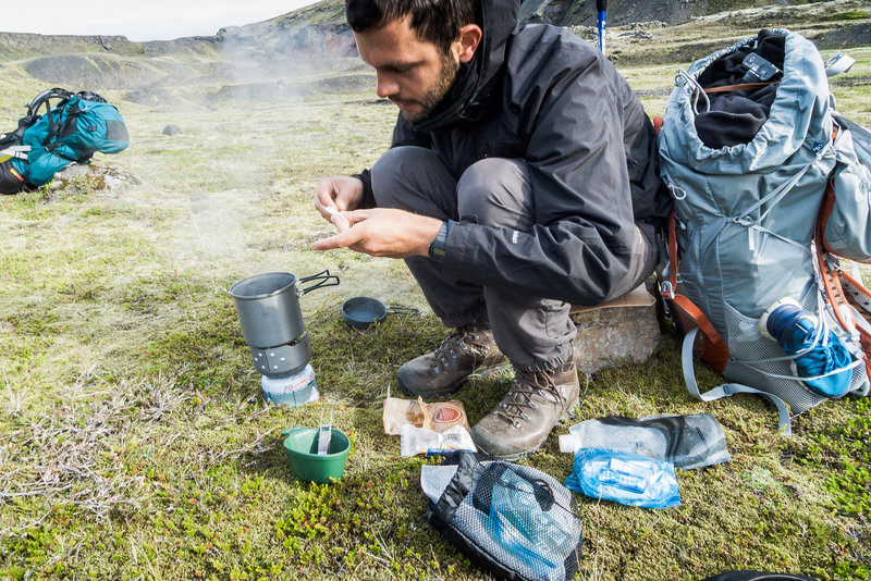 Refueling along Laugavegur Route.