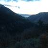 A view down Logan Canyon and into Cache Valley from the Spring Hollow viewpoint