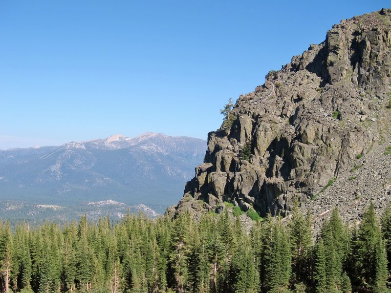 Cliffs from Mt Tallac Trail.