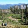 Hikers on Mt Tallac Trail