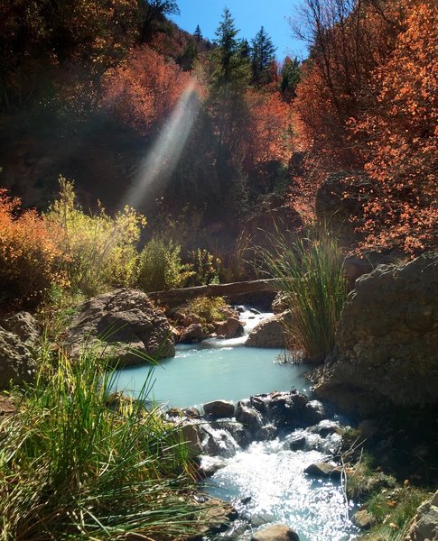 One of the lower hot springs to sit in.