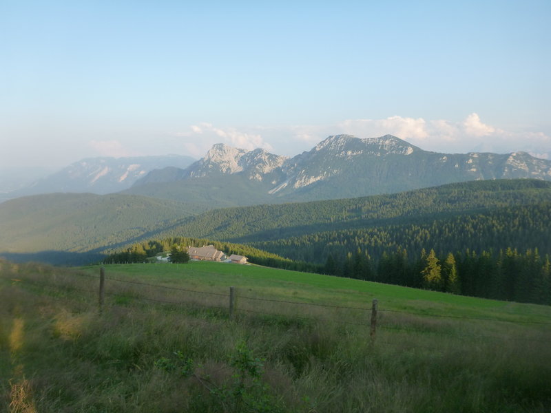 View from Teisenberg mountain (20 miles) to Kohler Alm (35 miles)