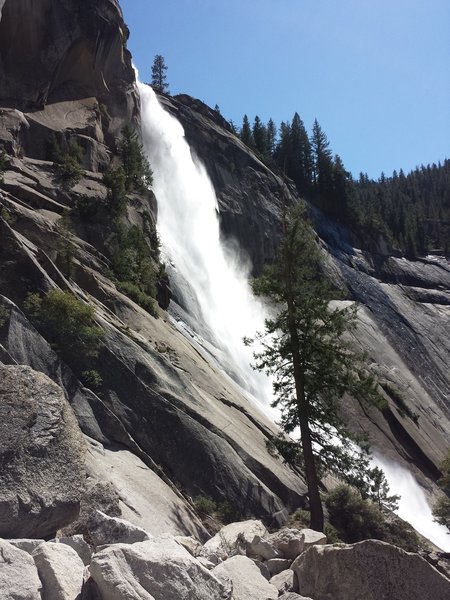 Nevada Falls! You can hear the thundering power from here.