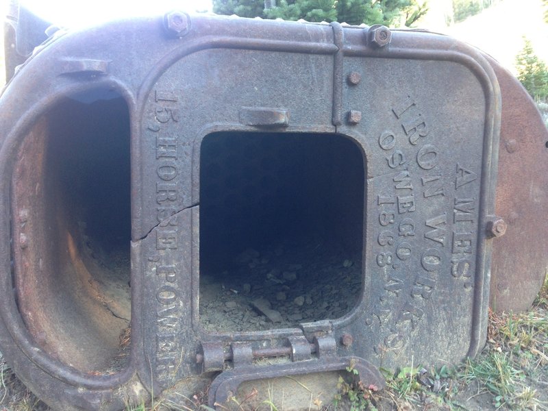 A closeup view of the old Steam Mill that used to be used up in Steam Mill Hollow.