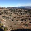 A view down into Steam Mill Canyon from Pika Peak.