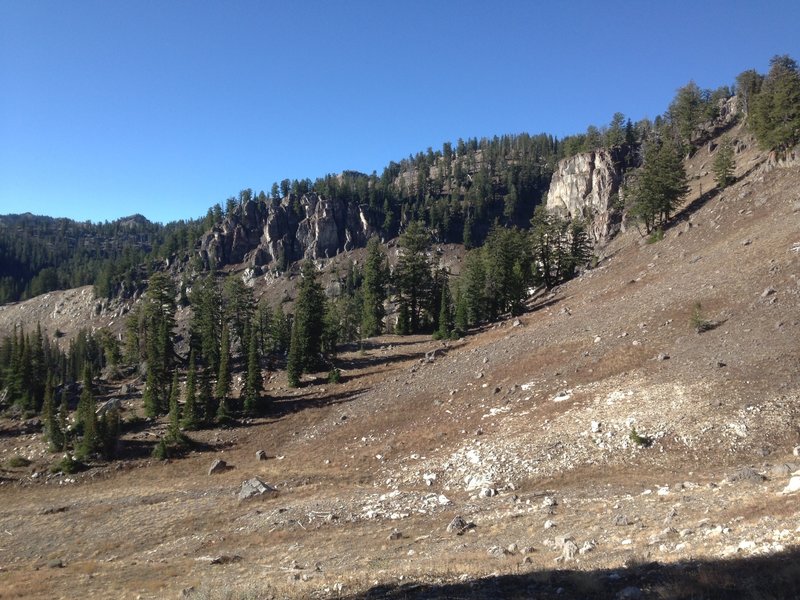 The basin at the head of White Pine Canyon